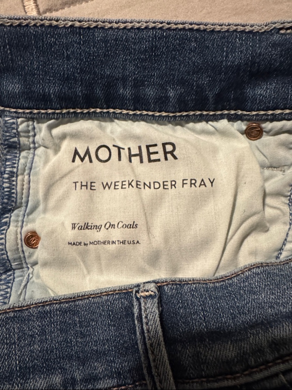 Mother Blue Jeans The Weekender Fray Bootcut-Size 29-Good Stretch - Picture 10 of 10